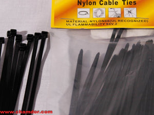 100pc BLACK CABLE TIE