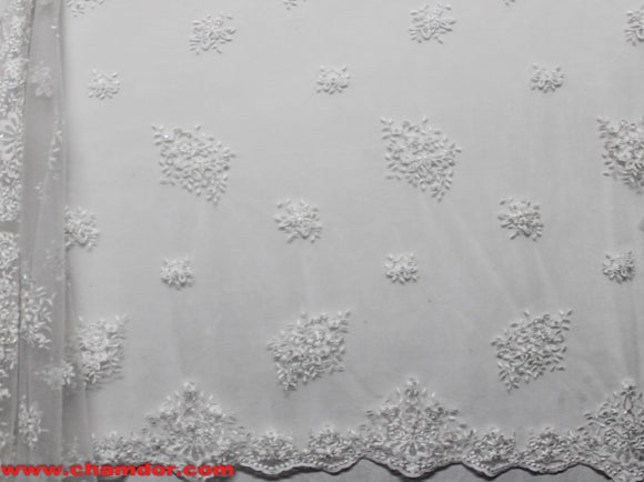 130cm SPANISH BEADED EMBROIDED MESH