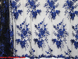 125cm MESH WITH FLOWER EMBROIDED