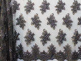 137cm EMBROIDED CORDED BEADED TULLE