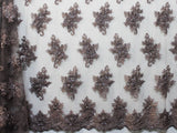 137cm EMBROIDED CORDED BEADED TULLE