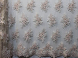 137cm EMBROIDED CORDED BEADED TULLE