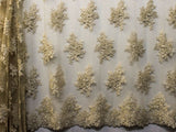 137cm EMBROIDED CORDED BEADED TULLE
