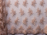 137cm EMBROIDED CORDED BEADED TULLE