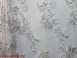 150cm TULLE WITH METLIC EMB SPANGLE