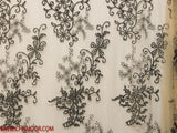 150cm TULLE WITH EMBROIDED AND STONES