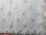 150cm TULLE WITH FLOWER EMBROIDED