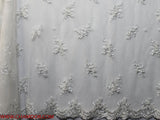 150cm TULLE WITH FLOWER EMBROIDED