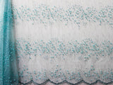 130cm FRENCH EMBROIDED TULLE WITH PEALRS