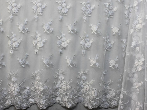 130cm FLORAL EMBROIDED MESH