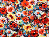 150cm KOREAN PRINTED POLY SPANDEX