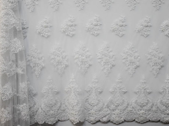 130cm BEADED EMBROIDERED BRIDAL LACE