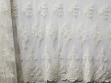 130cm BEADED EMBROIDERED BRIDAL LACE