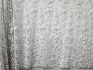 130cm BEADED EMBROIDERED BRIDAL LACE