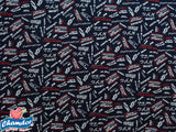 145cm PRINTED COTTON SPANDEX