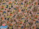 155cm PRINTED PEACH CHIFFON