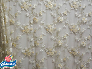 110cm EMBROIDED BRIDAL LACE